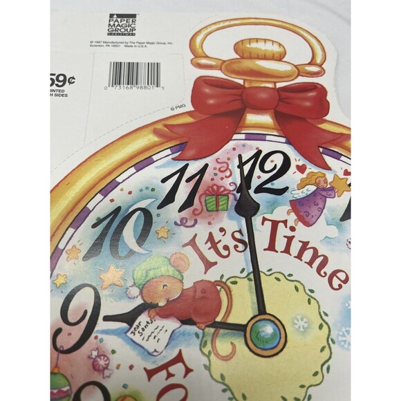 Vintage Paper Magic Group 2 It’s Time For Christmas Die Cut Decoration Paper 12” - Picture 6 of 14